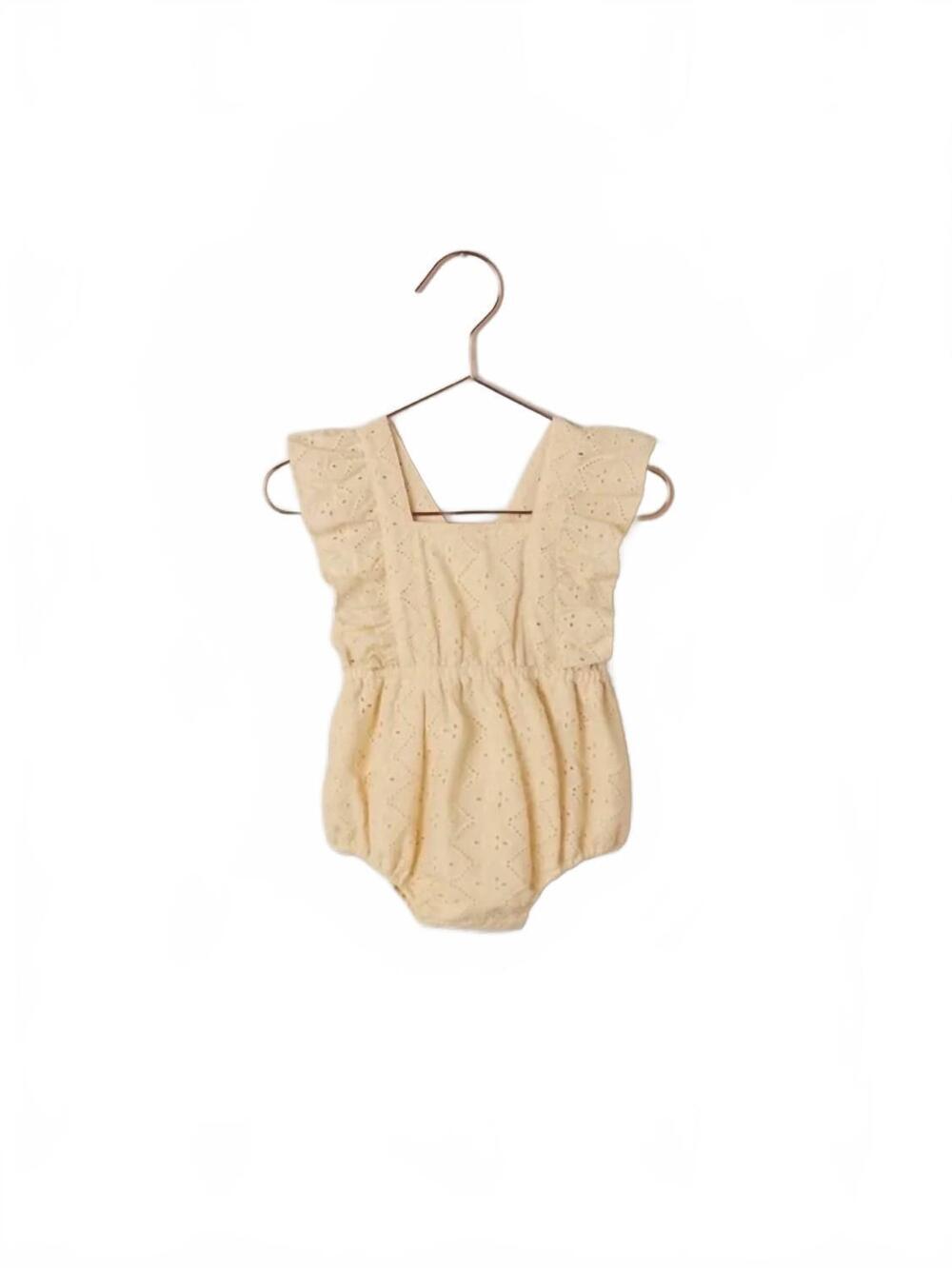 NEW NORALEE girls lucy romper in lemon